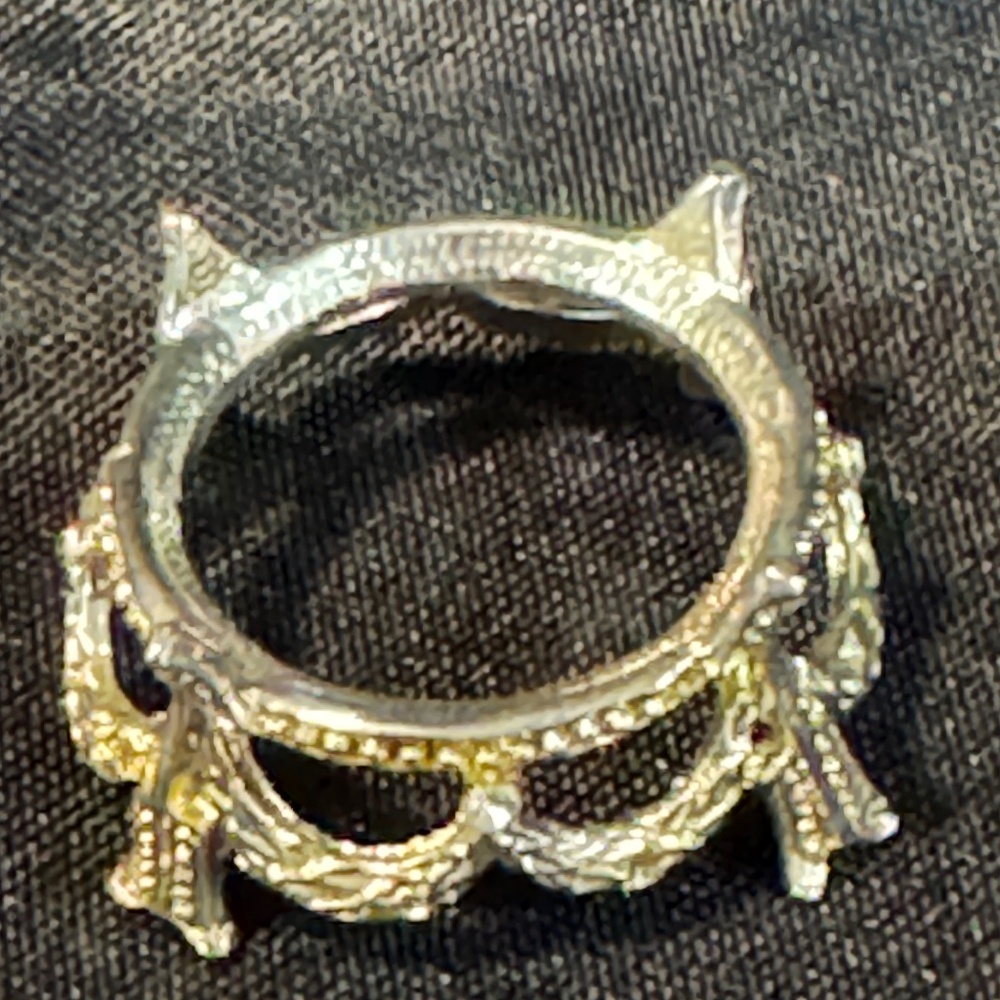 Gold tone egg stand